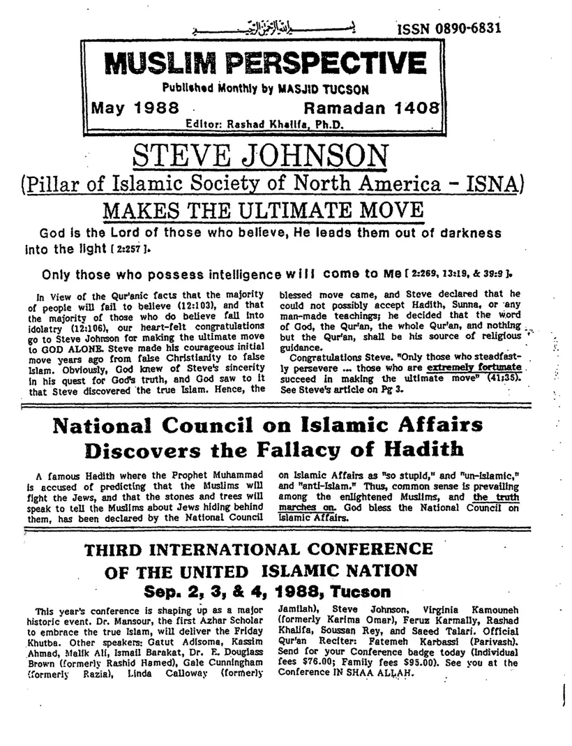 Submitter's Perspective, May 1988, page 1 of 4